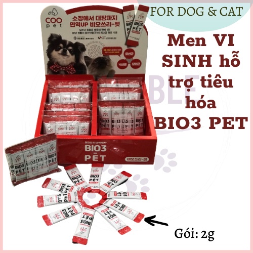 Men VI SINH hỗ trợ tiêu hóa cho thú cưng, chó mèo BIO 3 - CHÍNH HÃNG HÀN QUỐC