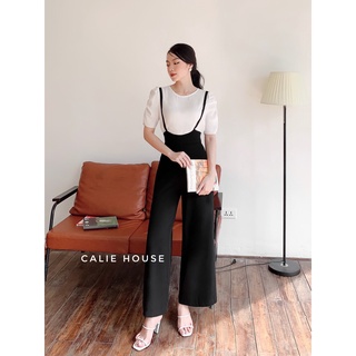 Quần yếm cạp cao sang chảnh thời trang thiết kế nữ Calie House Q44