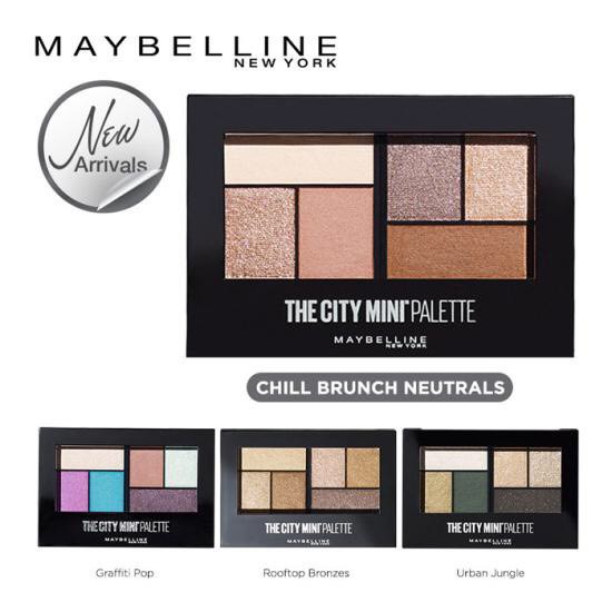 Bảng Phấn Mắt Maybelline New York 6 Màu The City Mini Palette 6.1g - Mỹ Chính Hãng