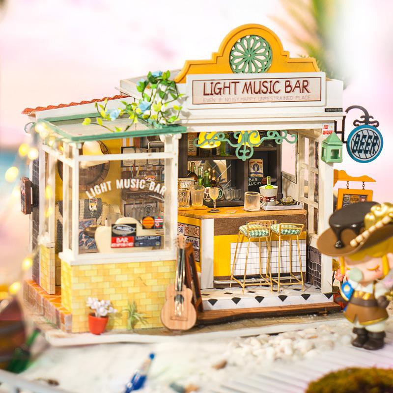 Mô Hình Gỗ 3D Lắp Ráp ROBOTIME Rolife Quán Bar Nhạc Nhẹ  DG147