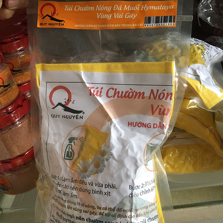 Túi chườm nóng muối Himalaya vùng gáy Quy Nguyên