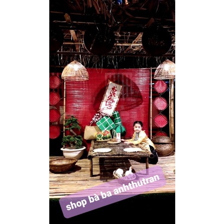 Bộ bà ba áo vàng + quần đen