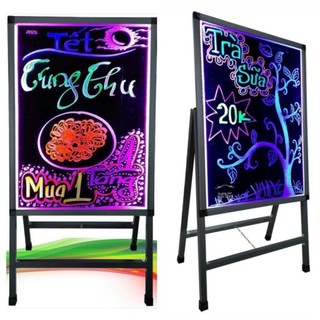 Bảng LED Huỳnh Quang viết tay 60x80cm, Mặt kính cường lực 4mm