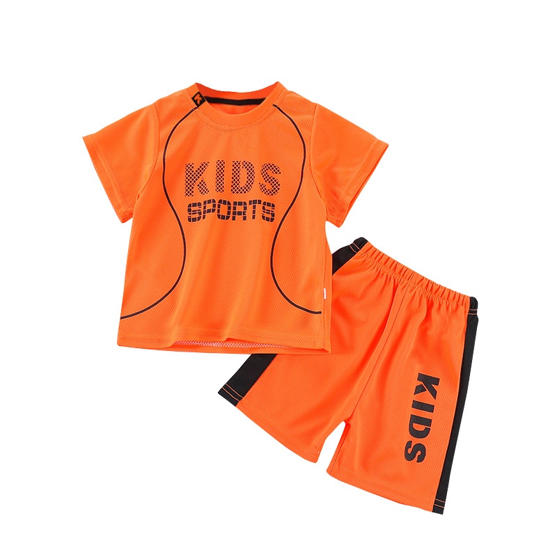 Bộ Đồ Thể Thao Áo Thun Tay Ngắn Phối Quần Short Thoáng Khí Nhanh Khô 70-140cm Cho Bé
