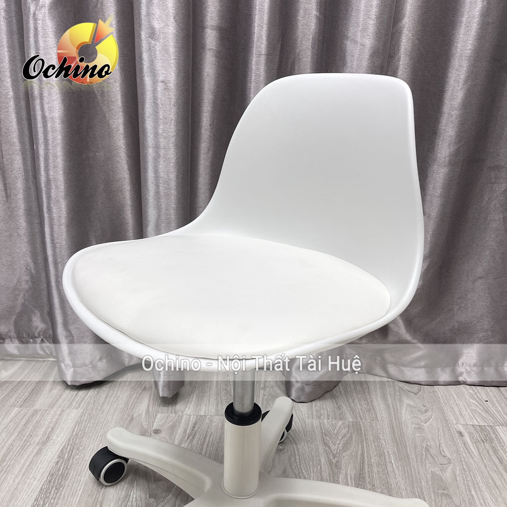 Ghế Spa, Ghế Xoay Văn Phòng Bọc Da Cao Cấp Có Tựa Lưng Màu Trắng