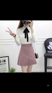 CHÂN VÁY DẠ XẾP LI THIẾT KẾ