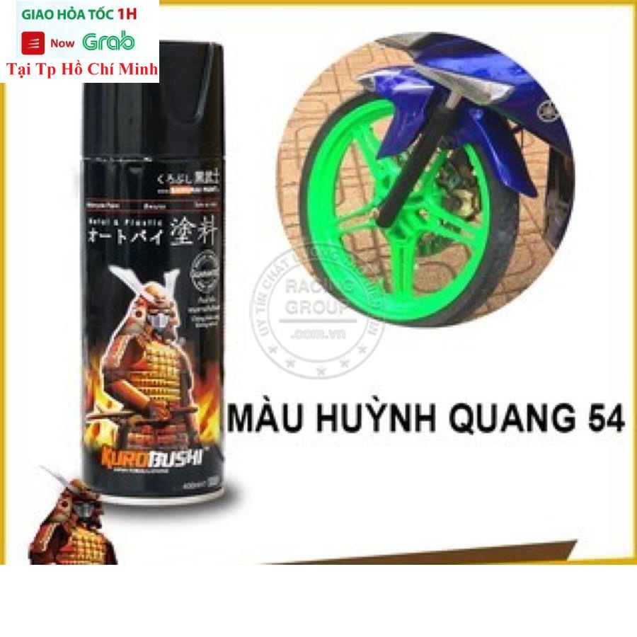 Sơn Xịt Samurai Màu Xanh Lá Huỳnh Quang - Mã 54