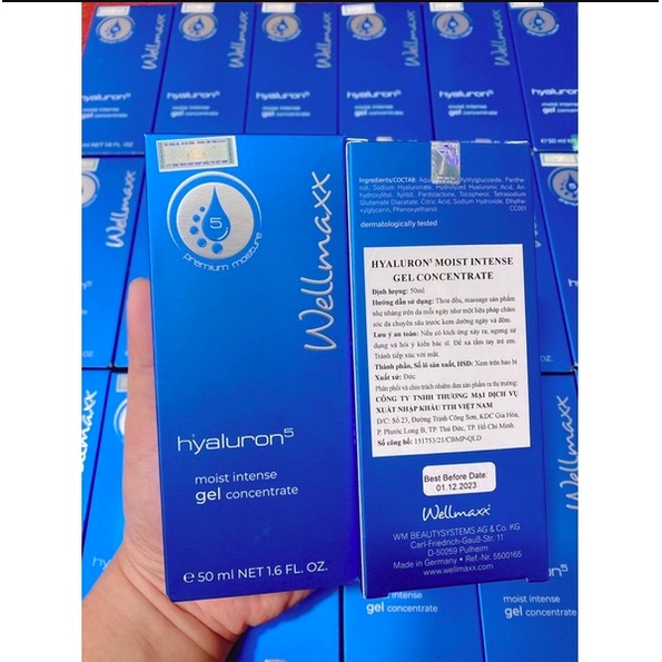 Serum HA B5 cấp ẩm sâu và kích thích tăng sinh collagen Wellmax Hyaluron 5 50ml | Chính hãng
