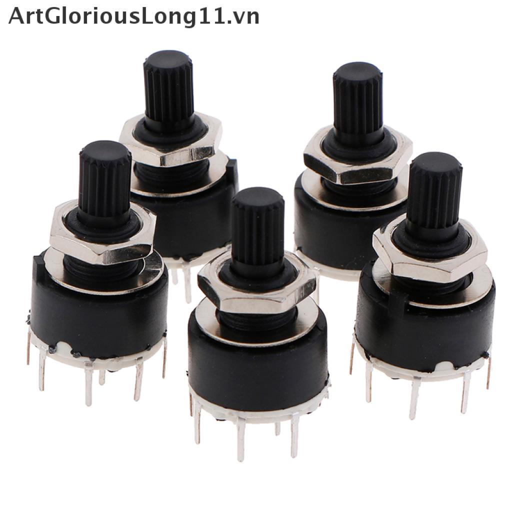 Công Tắc Xoay SR16MM 2 Cực 3 4 Vị Trí 1 Cực 5 6 8 Vị Trí