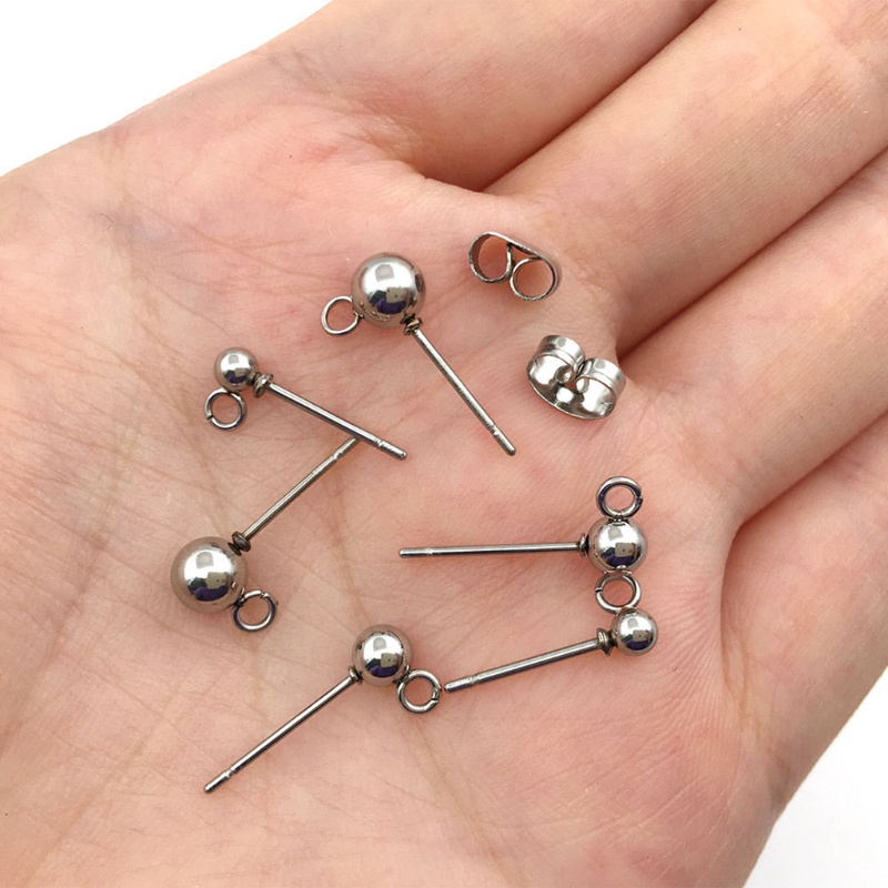 Set 100 Bông Tai Hình Bướm 3 4 5mm Thời Trang Cho Nữ