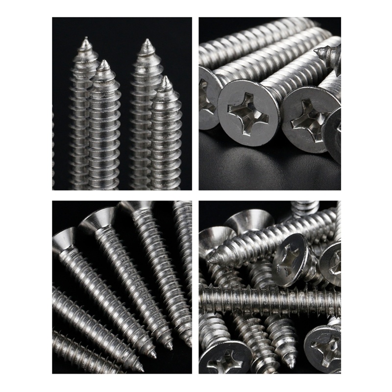 Bộ 800 Ốc Vít M2 Bằng Thép Không Gỉ Dùng Cắt Gỗ Đầu Phẳng