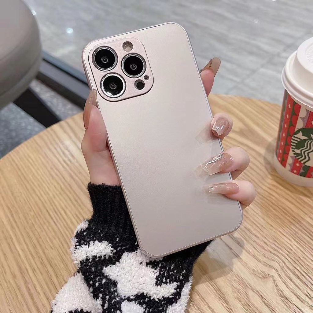 Ốp điện thoại kính cường lực mặt nhám cho IPhone 11 13 Pro Max 7P 8Plus ipx Xr Xs Max 11 12Pro MAX i12 11Pro Max XR