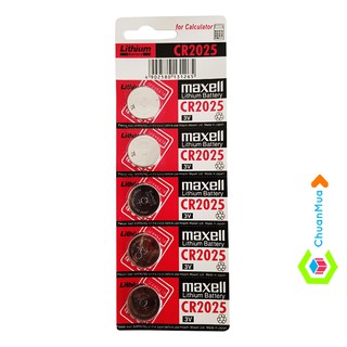 Vỉ 5 Viên Pin Đồng Hồ, Remote Maxell CR2016, CR2025, CR2032, CR1616, CR2450 Lithium Battery 3V
