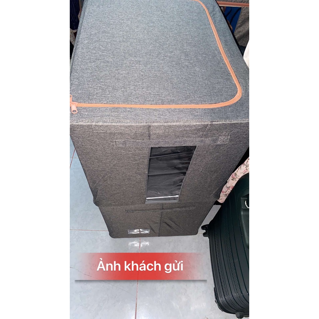[Hàng VN xuất Thụy Điển] Thùng Vải Canvas Khung Inox Giúp Lưu Trữ Đồ Tiện Gọn Theo Phong Cách Bắc Âu size max