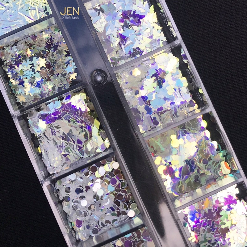 Sequin kim tuyến gương sáng trang trí móng