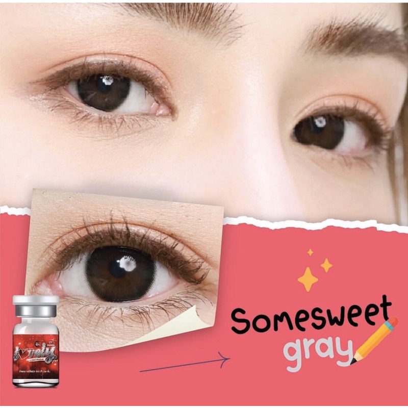 Lens mắt xám đen Some sweet 0 độ