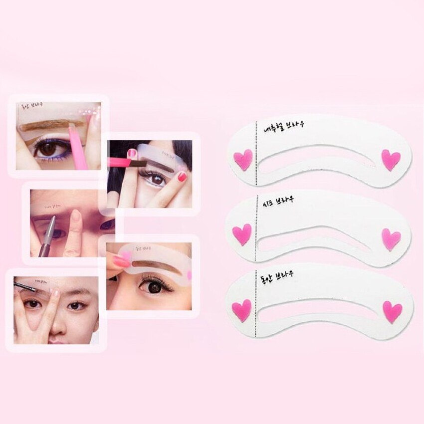 Set 3 Khuôn Kẻ Chân Mày SANIYE B008 Tiện Dụng ILY
