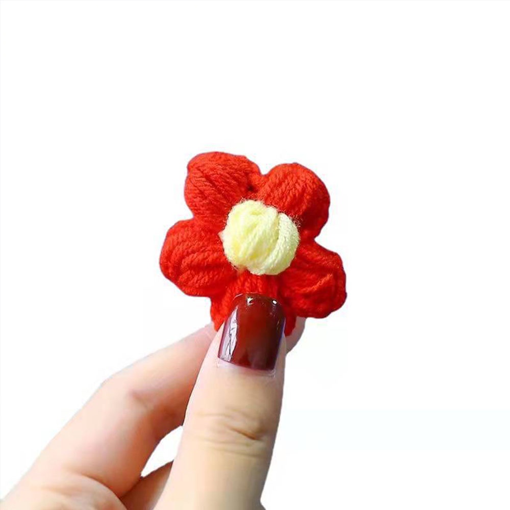 Dây Buộc Tóc Cao Su Hình Hoa Safflower Nhỏ Nhắn Làm Quà Tặng Cho Học Sinh Mẫu Giáo