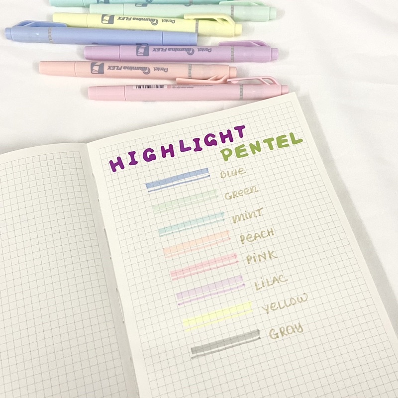 (lẻ cây) BÚT ĐÁNH DẤU 2 ĐẦU HIGHLIGHT PENTEL MÀU PASTEL