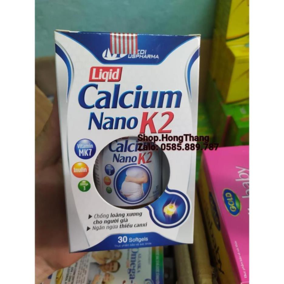 BỔ SUNG Canxi  CALCIUM NANO k2 Chống Còi Xương, Loãng Xương