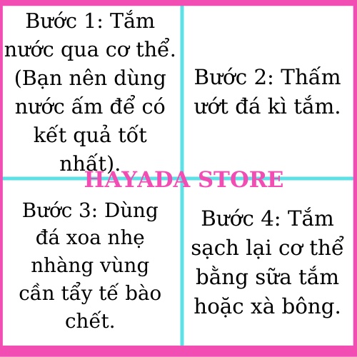 Đá tắm tẩy da chết tự nhiên kì ghét body sạch da giá rẻ- Hayada Store