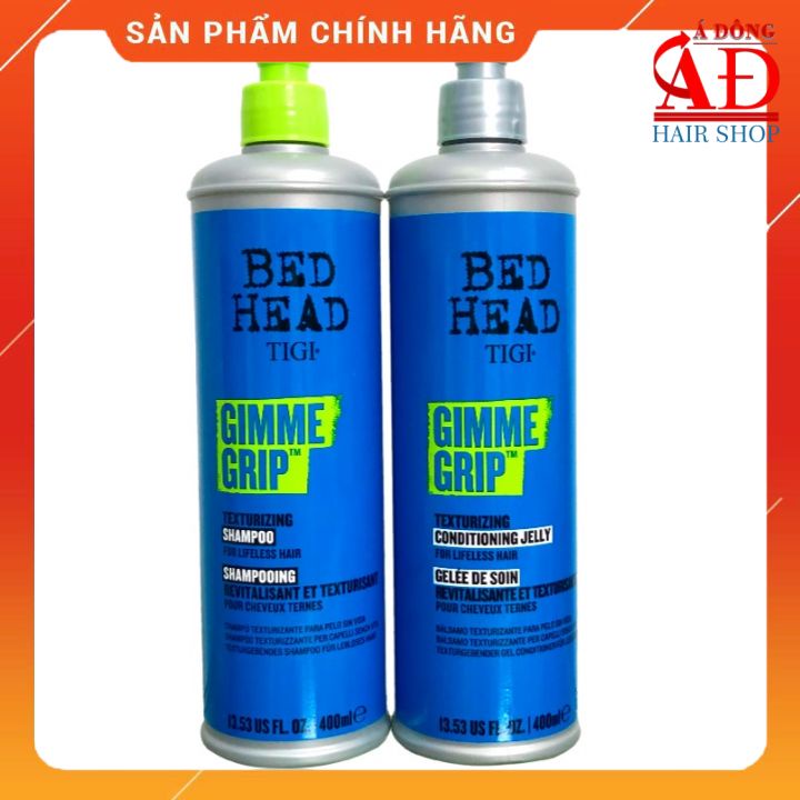 BỘ DẦU GỘI XẢ TIGI BEDHEAD XANH ĐẬM GIMME GRIP TEXTURIZING LÀM DÀY TÓC 400ML*2 NEW 2021