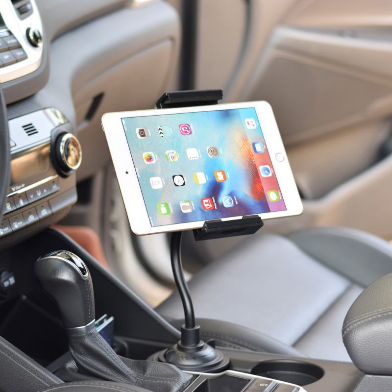 Alli Universal Gooseneck Adjustable Car Cup Holder Mount Cradle for iphone iPad Samsung Galaxy Xiaomi Huawei 5.5&quot;-11&quot; Cellphone or Tablet