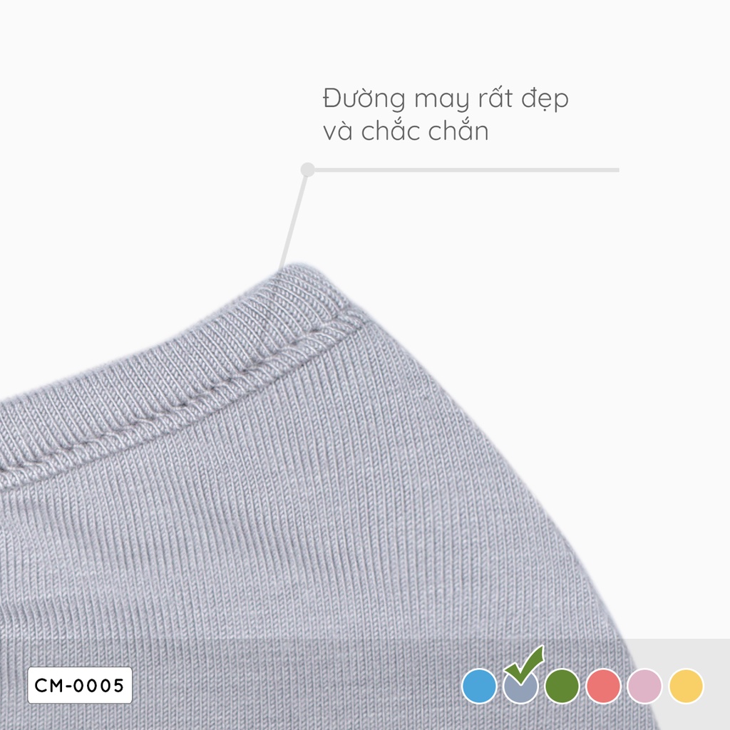Khẩu trang trẻ em Coolmom chất liệu sợi tre cao cấp màu xám fog size S / CM-0005-S-XF