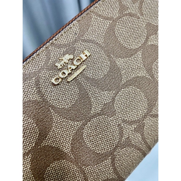 LONG ZIP AROUND WALLET IN SIGNATURE CANVAS ✨✨  🌟Ví coach dài