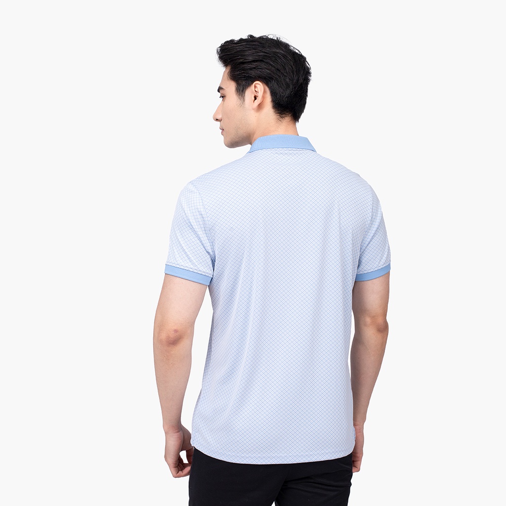 Áo polo nam ngắn tay ARISTINO phom Regular fit, thiết kế khỏe khoắn, họa tiết dệt ô tinh tế, nhã nhặn - APS021S2