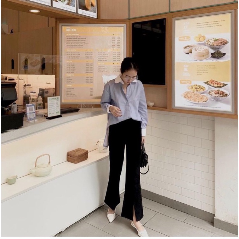 Giày new 100% giống mẫu Prada slingback pumps