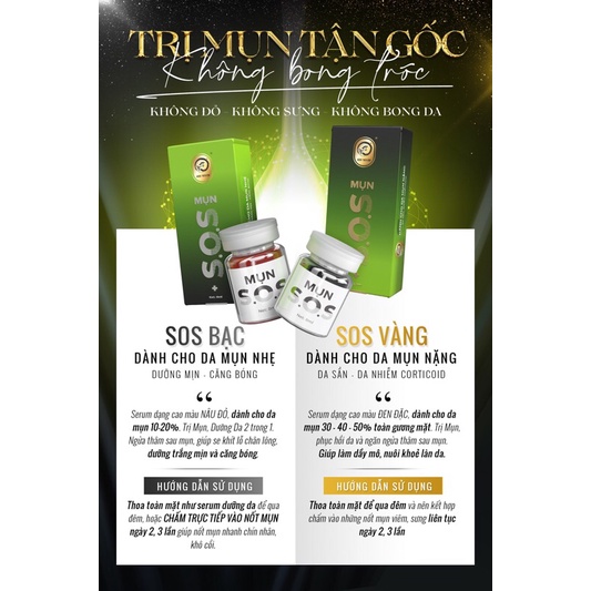 Mụn S.O.S Hoàng Thiên Sâm _ Tiêu diệt mụn tận gốc