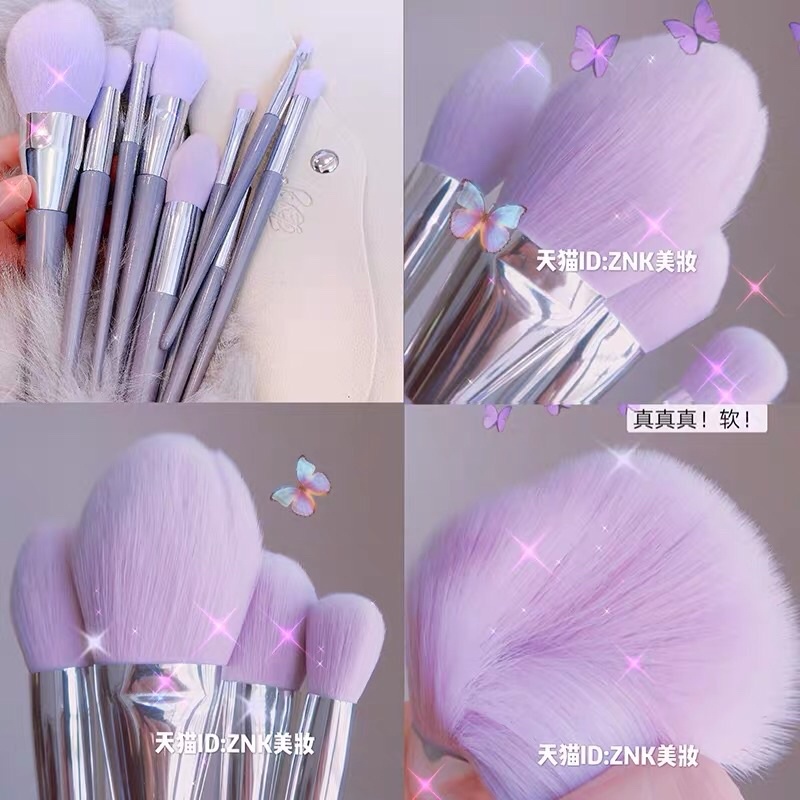 Bộ cọ tím pastel 12 cây kèm bao da