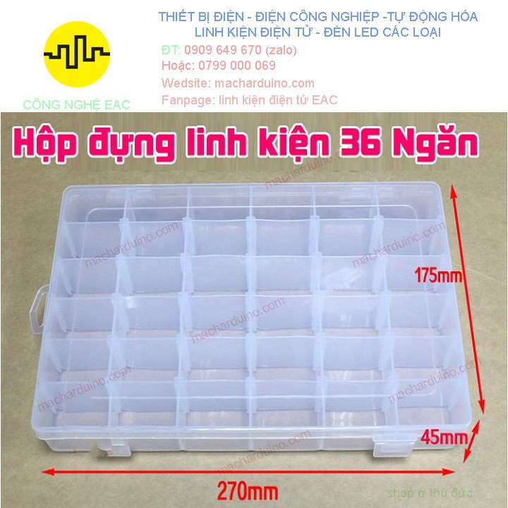 Hộp Đựng Linh Kiện 36 Ngăn