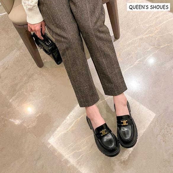 Giày Lười Da Đế Dày Thời Trang Nữ Tính