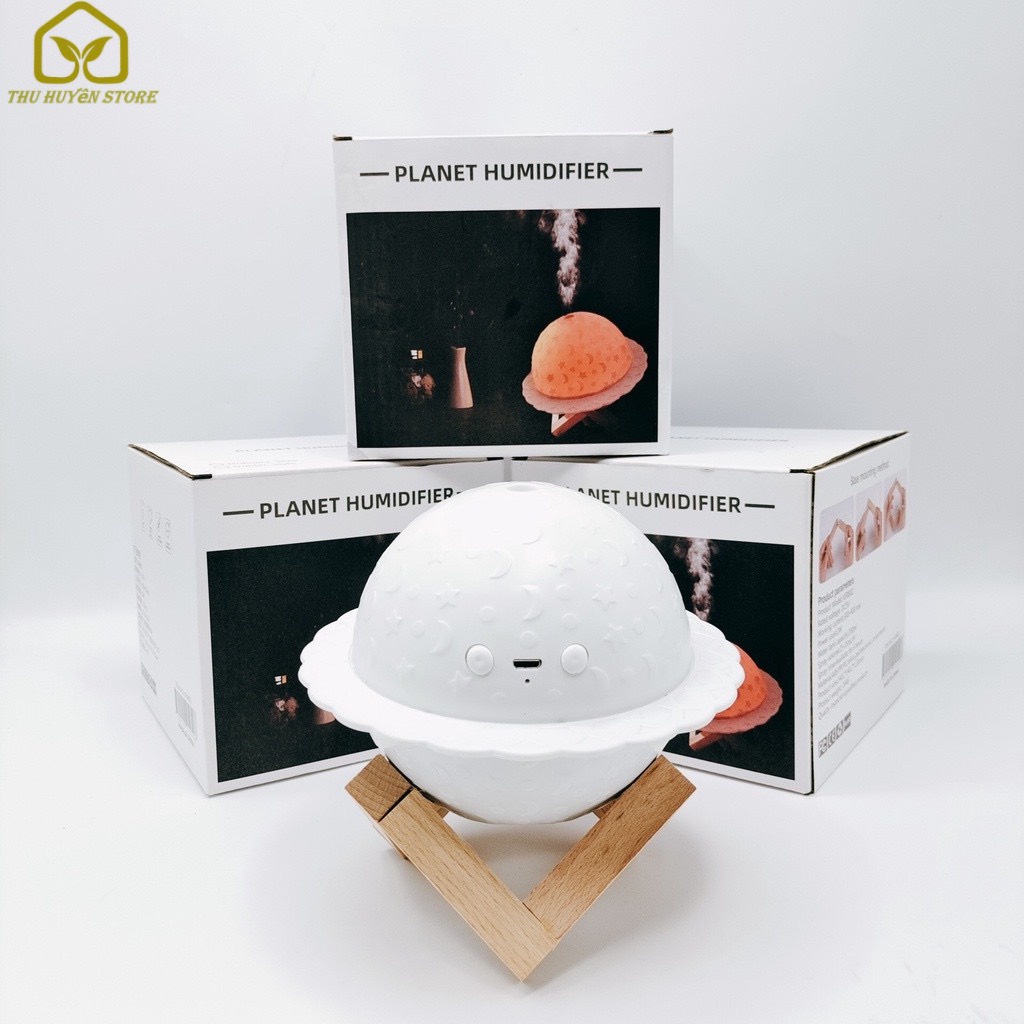 💦BH 6 THÁNG💦 Máy Xông Tinh Dầu Hình Mặt Trăng Trụ Tròn  , Phun Sương Tạo Ẩm - Khử Mùi
