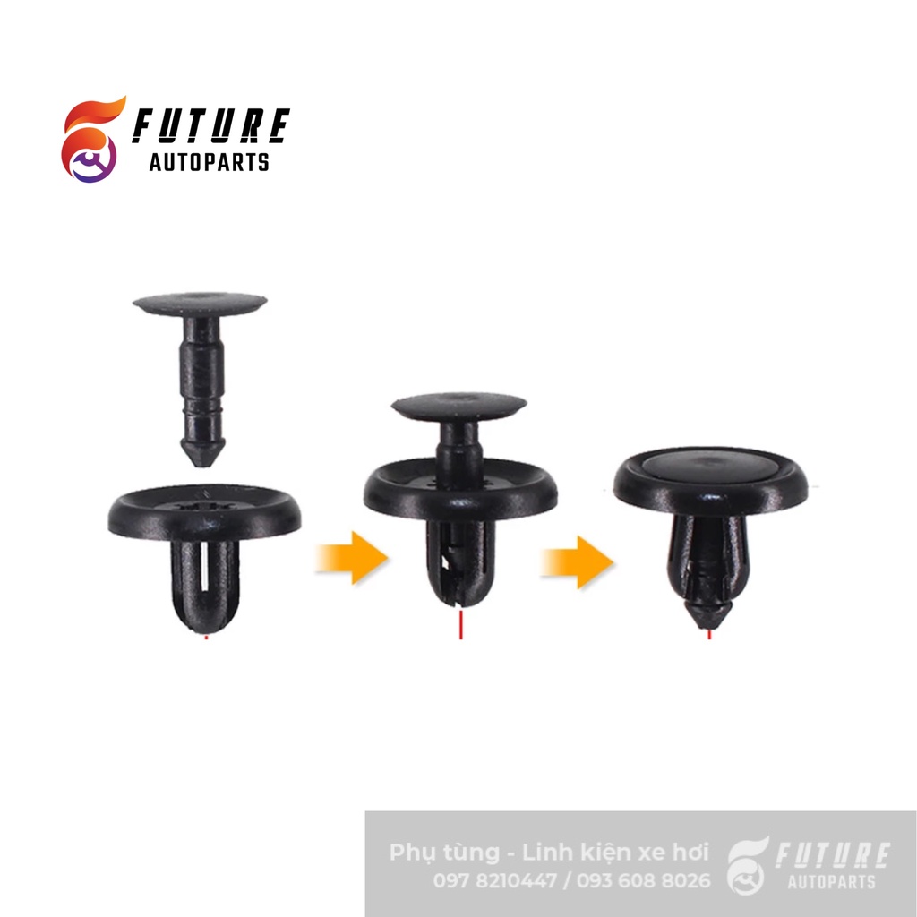 Chốt nhựa bấm 7mm - Future Autoparts