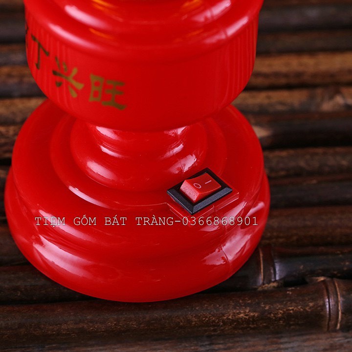 Đèn dầu LED điện tử dùng pin , đèn để bàn thờ gia tiên, thần tài
