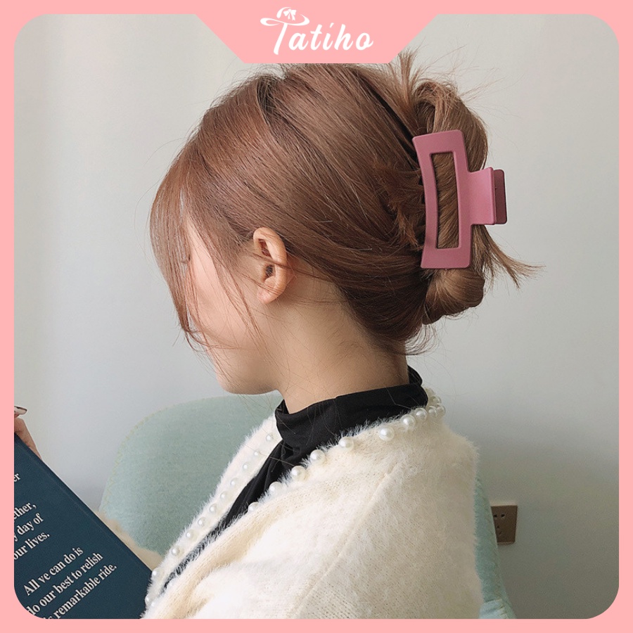Kẹp Tóc Càng Cua Hình Học Trơn Size 9cm Hottrend Phong Cách Hàn Quốc Hottrend Dễ Thương - Tatiho - Mã KT012