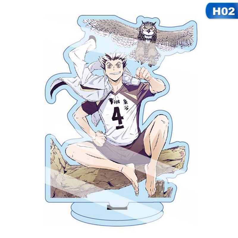 Mô hình đồ chơi nhân vật anime haikyuu bằng acrylic kích cỡ 13cm có giá đỡ tiện lợi