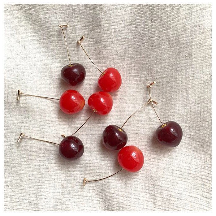 Bông Tai Cherry Đỏ (ảnh thật)