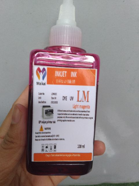 Bộ 6 màu Epson L800/L801/ L805/ L1800- loại 100ml - tự nạp tại nhà