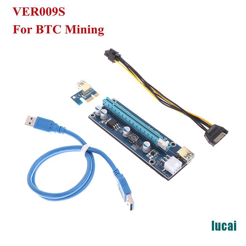 Card Mở Rộng Ver009S Usb 3.0 Pci-E Riser Express 1x Sang 16x Cho Btc Mini