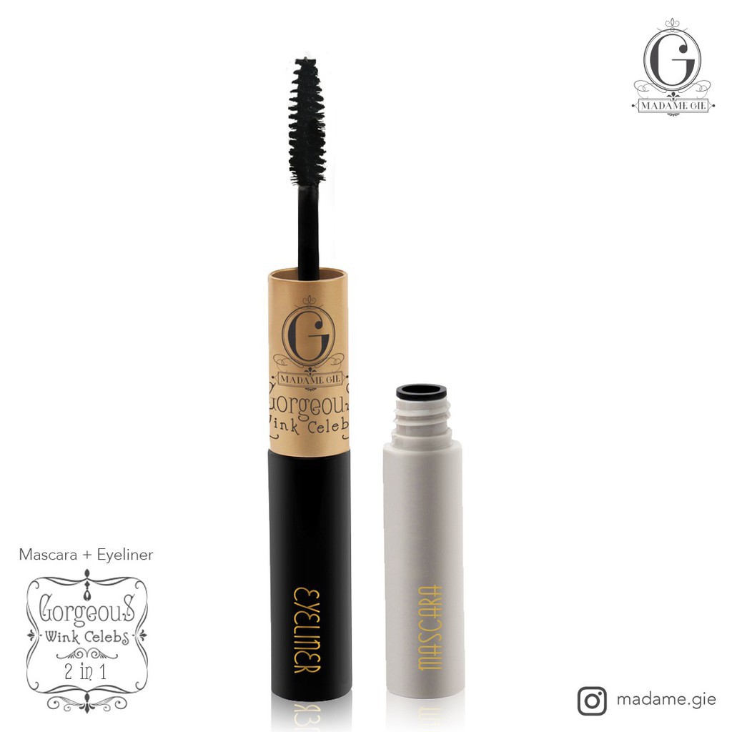 (Hàng Mới Về) Mascara Kiêm Bút Kẻ Mắt 2 Trong 1 Chống Thấm Nước Madame Gie Gorgeus Wink Celebs | BigBuy360 - bigbuy360.vn