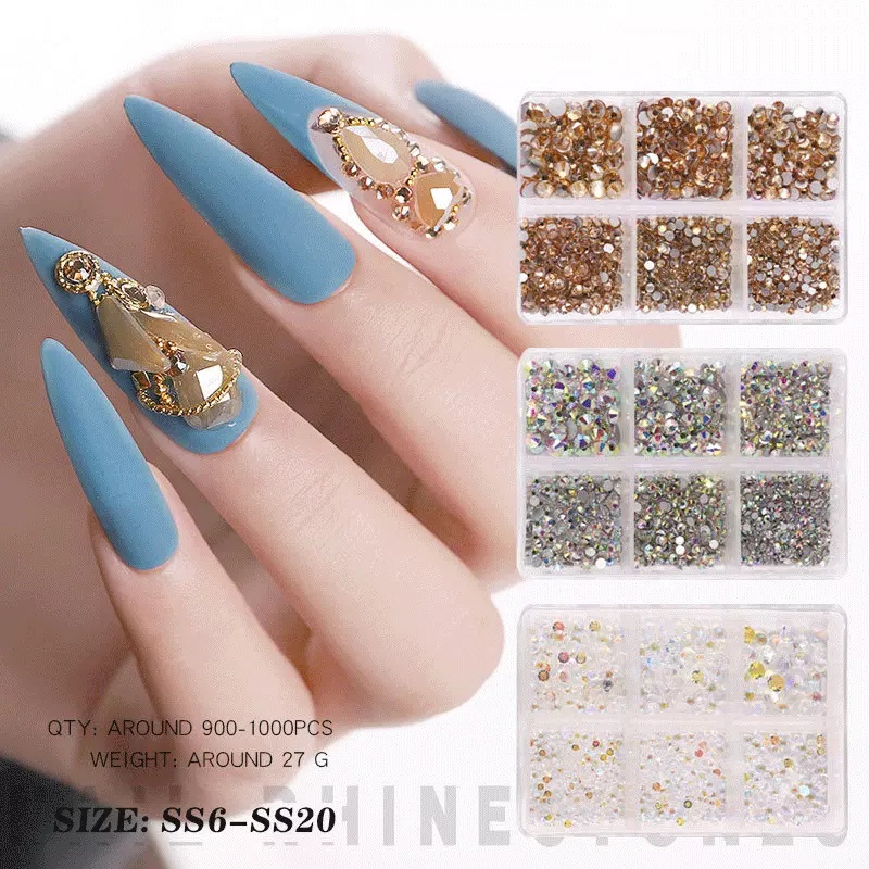 [Mới] Đá Pha Lê 3D Pha Lê AB / Kim Sa Thủ Công / Đá Pha Lê Trang Trí Móng Tay Nghệ Thuật
