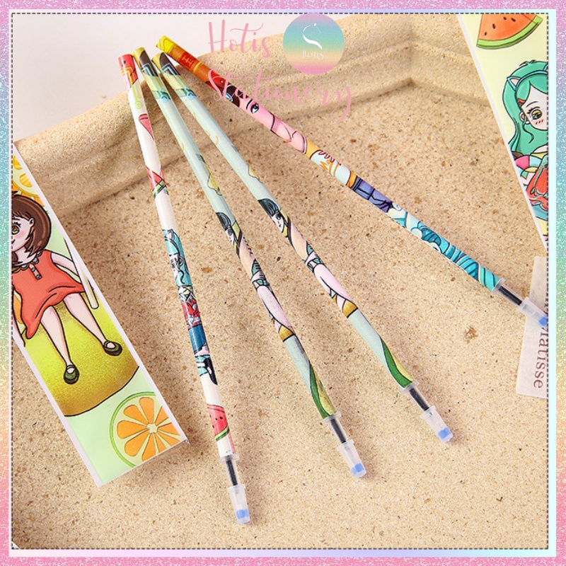 [HOTIS] Ruột bút gel thay thế dùng cho bút có nắp - Xanh/ Đen/ Đỏ - 0.35/ 0.38/ 0.5mm