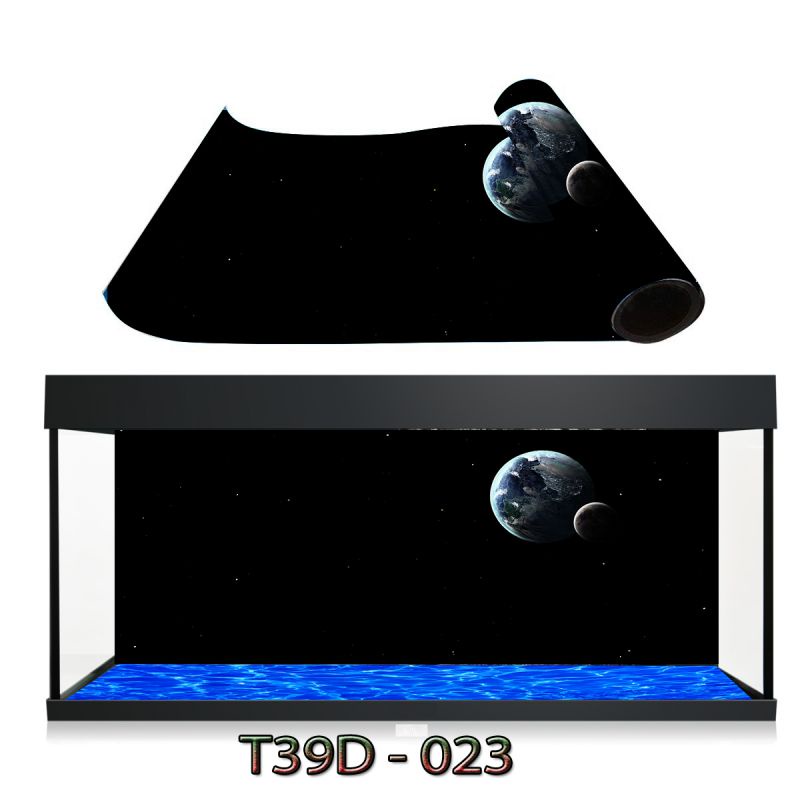 Tranh 3D dán bể cá cảnh , siêu đẹp siêu nét , tích hợp keo sẵn trên bề mặt tranh , nhận in kích thước theo yêu cầu