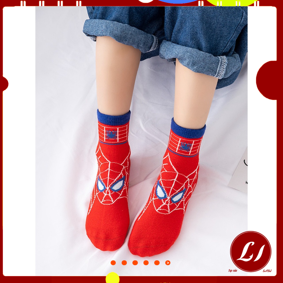 SET TẤT SIÊU NHÂN NHỆN cao cổ mẫu mới nhất cho các bé từ 3 - 8 tuổi