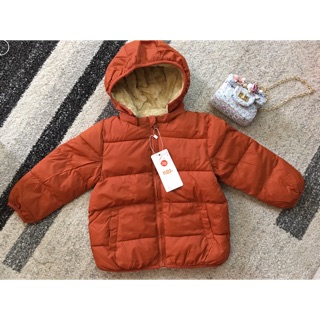 Áo khoác phao lót lông cho bé