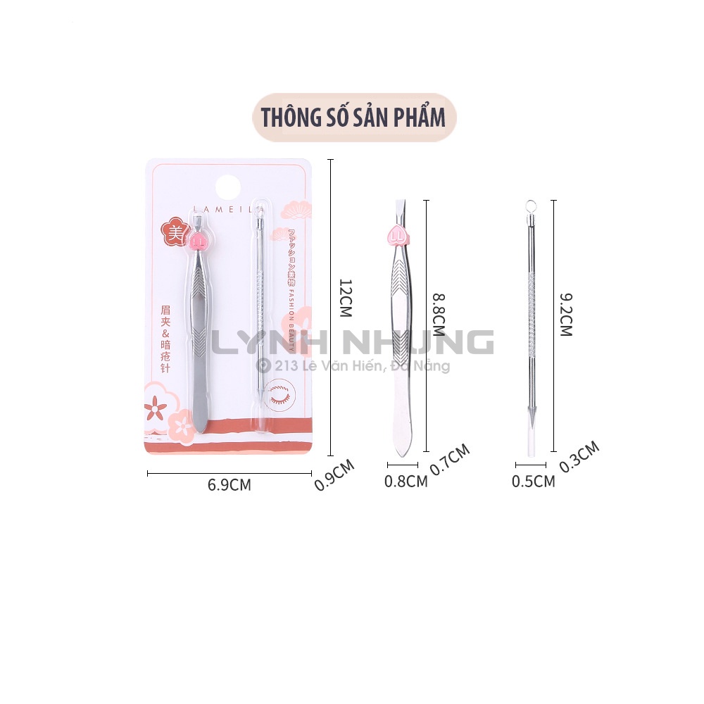 Set 02 nhíp và cây lấy mụn